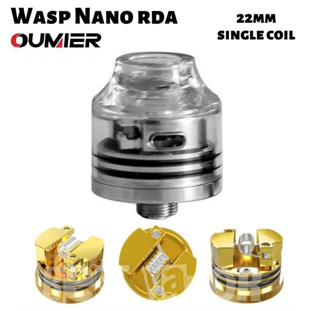 Wasp nano RDA 22 mm single coil de Oumier en Best Vapor