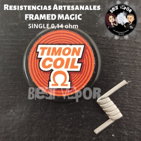 Resistencias Artesanales FRAMED MAGIC 0,14 ohm single de Timon Coil en Best Vapor