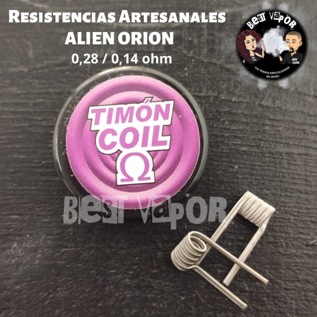 Resistencias Artesanales ALIEN ORION (0,28-0,14 ohm) de Timon Coil en Best Vapor