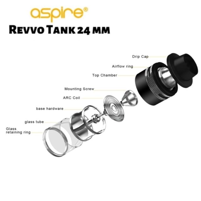 Revvo Tank RDTA de Aspire en Best Vapor - componentes