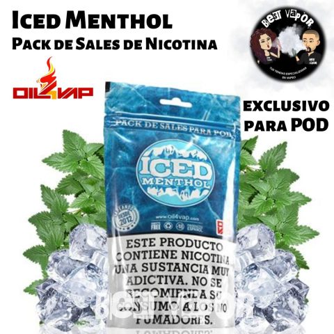 Iced Menthol pack de sales de nicotina de Oil4Vap en Best Vapor