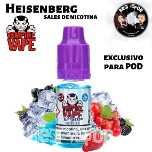 Heisenberg sales de nicotina de Vampire Vape en Best Vapor