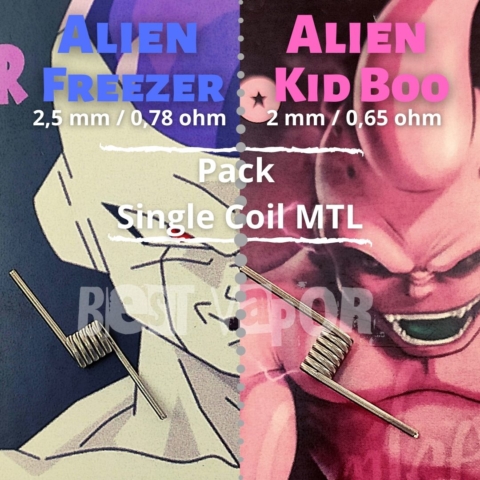 Pack Resistencias Artesanales Alien Freezer MTL y Kid Boo MTL - Timón Coil en Best Vapor