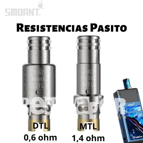 Resistencias Coil DTL y MTL para Pasito Smoant en Best Vapor