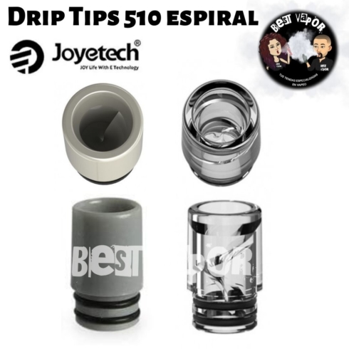 Drip Tip Boquilla para vaper 510 espiral de Joyetech en Best Vapor