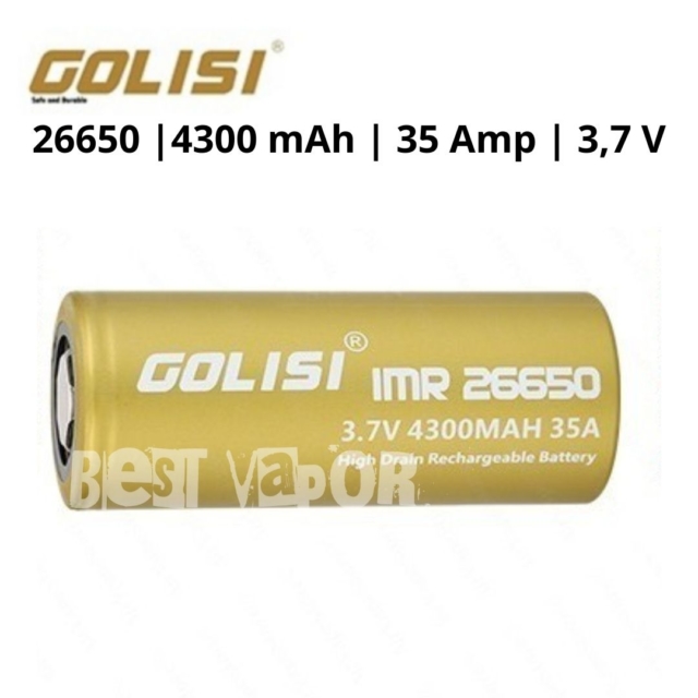Batería Golisi S43 IMR 26650 en Best Vapor