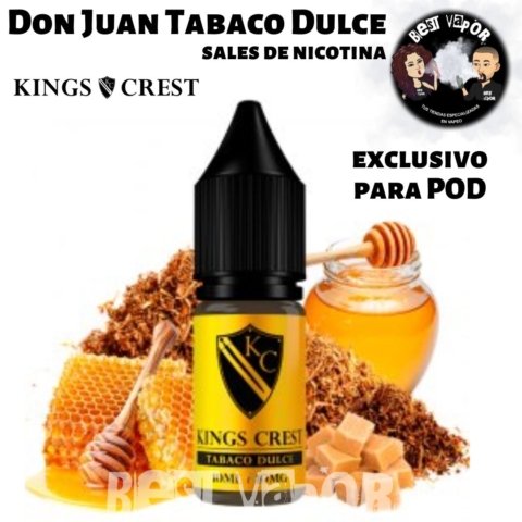 Don Juan Tabaco Dulce Sales de Nicotina de King Crest en Best Vapor