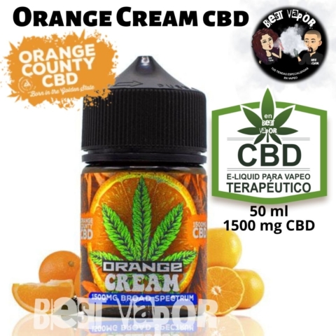Orange Cream CBD 50 ml 1500 mg de Orange County CBD e-liquid en Best Vapor
