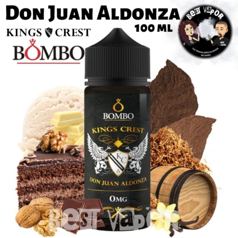 Don Juan Aldonza e-liquid 100 ml de Kings Crest y Bombo en Best Vapor