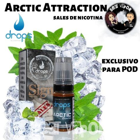 Arctic Attraction Sales de nicotina de Drops en Best Vapor