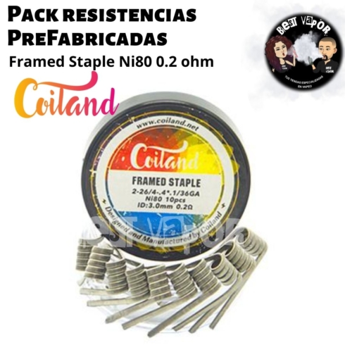 Pack resistencias PreFabricadas 0,2 ohm 3mm de Coiland en Best Vapor