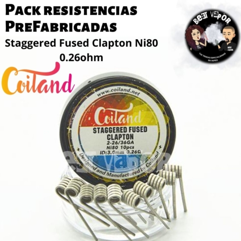 Pack resistencias PreFabricadas 0,26 ohm 3mm de Coiland en Best Vapor