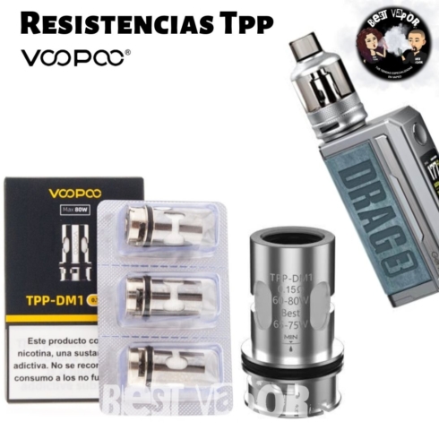Resistencias TPP de VooPoo en Best Vapor