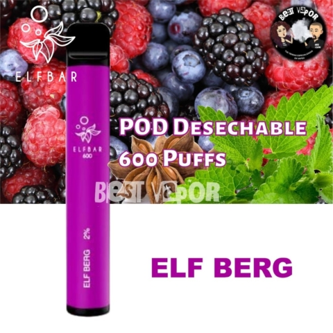 POD Desechable 600 inhalaciones -Elf Berg- en Best Vapor