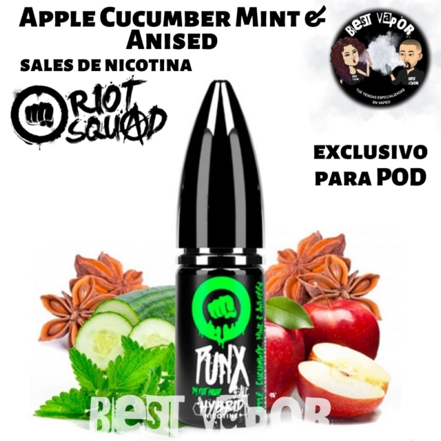 Apple Cucumber Mint & Anised Salts - Riot Squad Punx en Best Vapor