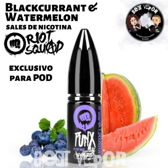 Blackcurrant & Watermelon - Riot Squad Punx Salt en Best Vapor