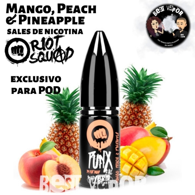 Mango, Peach & Pineapple - Riot Squad Punx Salt en Best Vapor