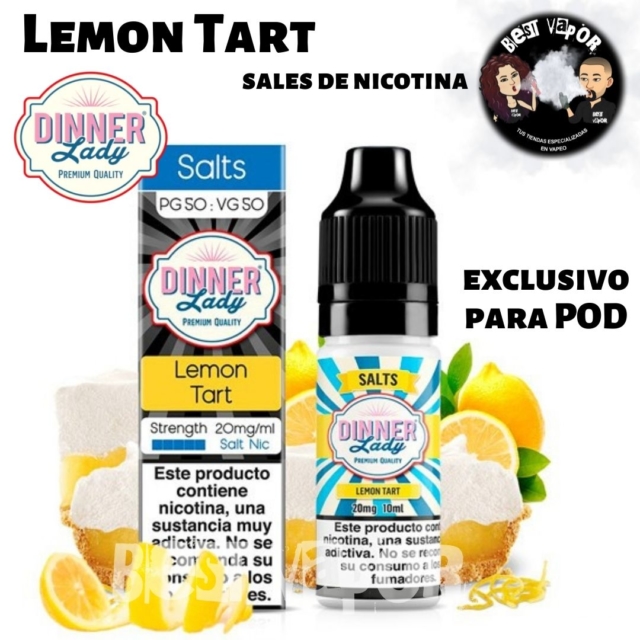Lemon Tart Sales de nicotina de Dinner Lady en Best Vapor