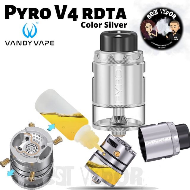 Pyro V4 RDTA Silver de Vandy Vape en Best Vapor