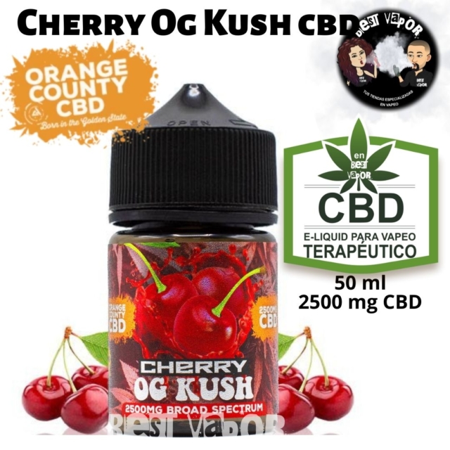 Cherry Og Kush CBD 50 ml 2500 mg de Orange County CBD e-liquid en Best Vapor