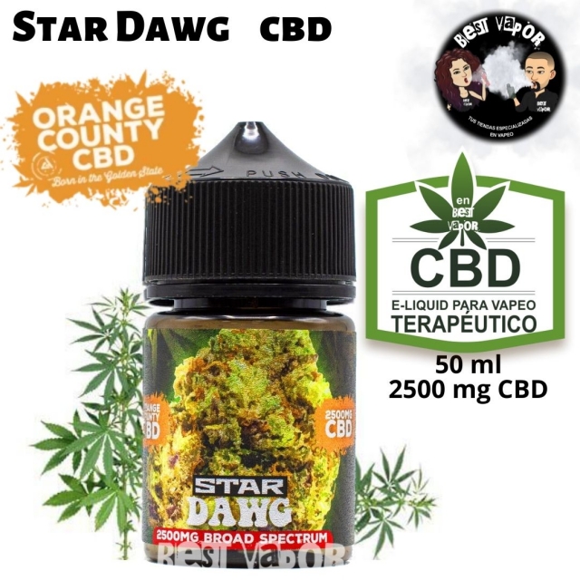 Star Dawg CBD 50 ml 2500 mg de Orange County CBD e-liquid en Best Vapor