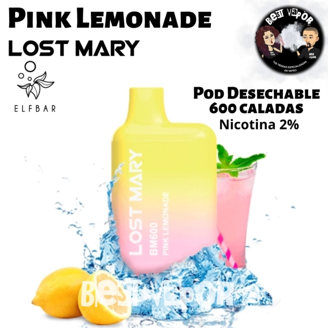 Pink Lemonade Lost Mary pod desechable en Best Vapor