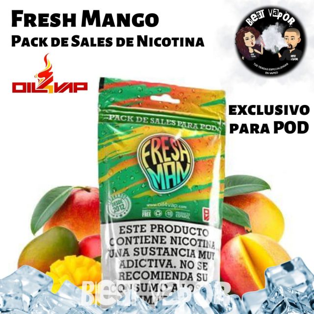 Fresh Mango pack de sales de nicotina de Oil4Vap en Best Vapor