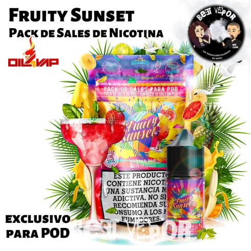 Fruity Sunset pack de sales de nicotina de Oil4Vap en Best Vapor