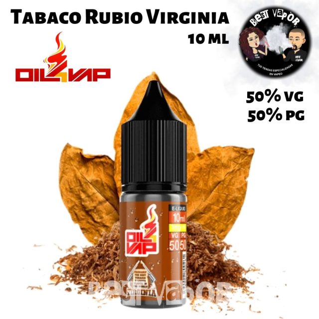 Tabaco Rubio Virginia eliquid 50VG-50PG 10 ml de Oil4Vap en Best Vapor