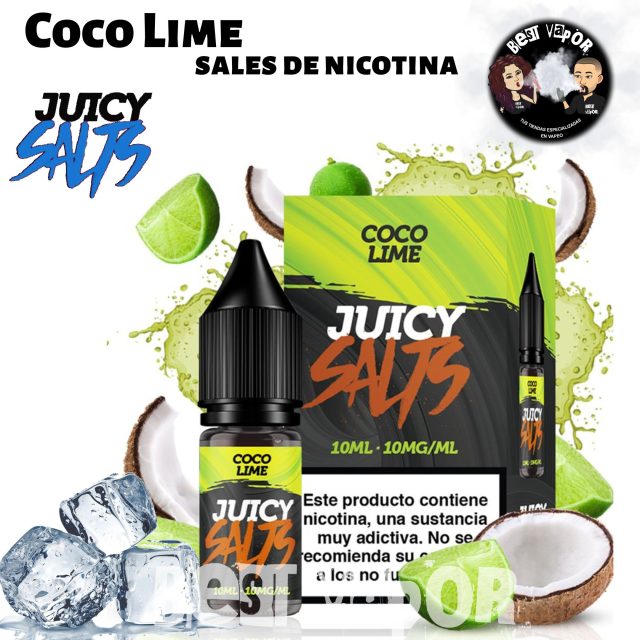Coco Lime sales de nicotina de Juicy Salts en Best Vapor