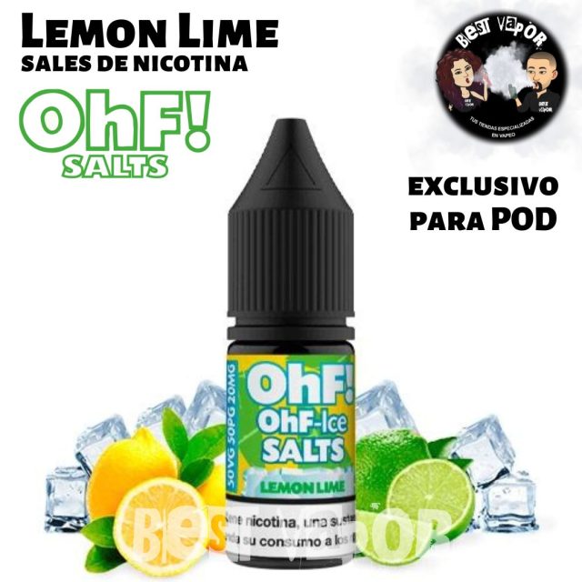 Lemon Lime sales de nicotina de OhF! salts en Best Vapor