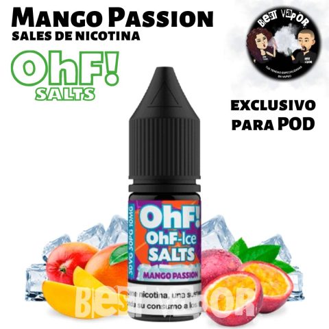 Mango Passion sales de nicotina de OhF! salts en Best Vapor