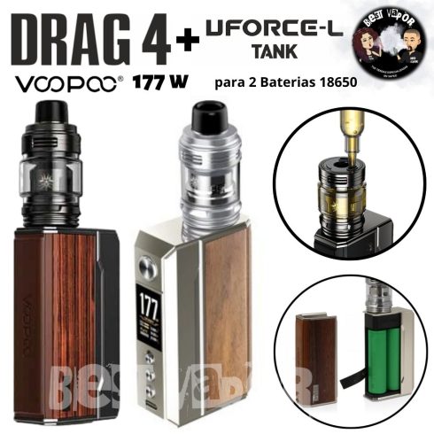 Drag 4 Kit con Uforce L Tank de VooPoo en Best Vapor