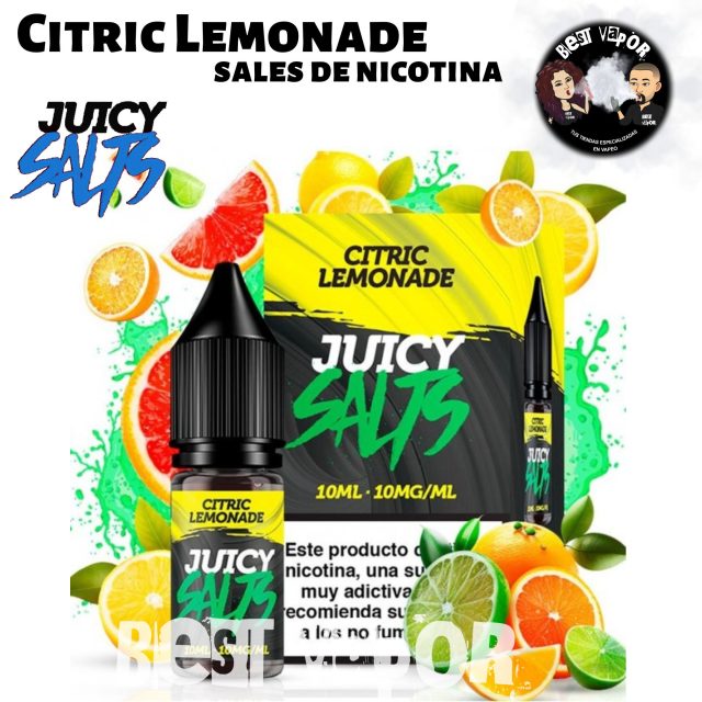 Citric Lemonade sales de nicotina de Juicy Salts en Best Vapor
