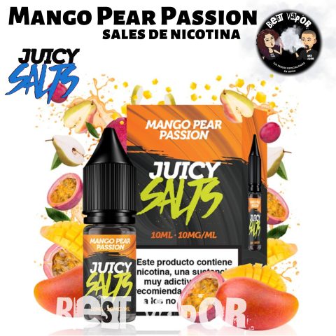 Mango Pear Passion sales de nicotina de Juicy Salts en Best Vapor