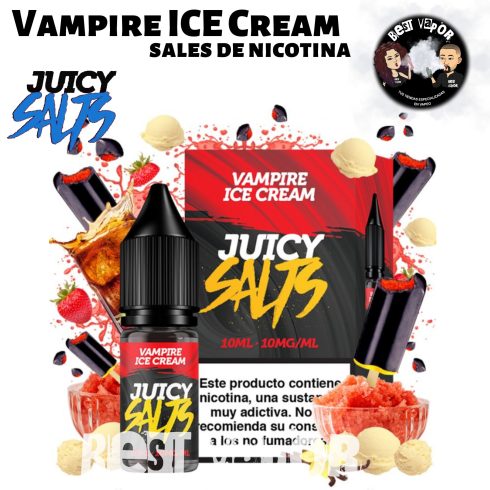 Vampire Ice Cream sales de nicotina de Juicy Salts en Best Vapor