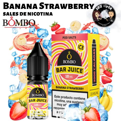 Banana Strawberry sales de nicotina de Bombo Bar Juice en Best Vapor