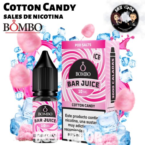 Cotton Candy sales de nicotina de Bombo Bar Juice en Best Vapor