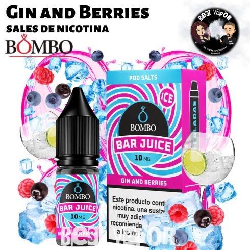 Gin and Berries sales de nicotina de Bombo Bar Juice en Best Vapor