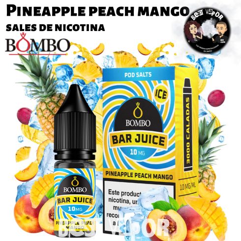 Pineapple Peach Mango sales de nicotina de Bombo Bar Juice en Best Vapor