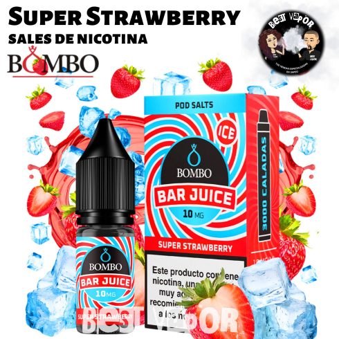 Super Strawberry sales de nicotina de Bombo Bar Juice en Best Vapor