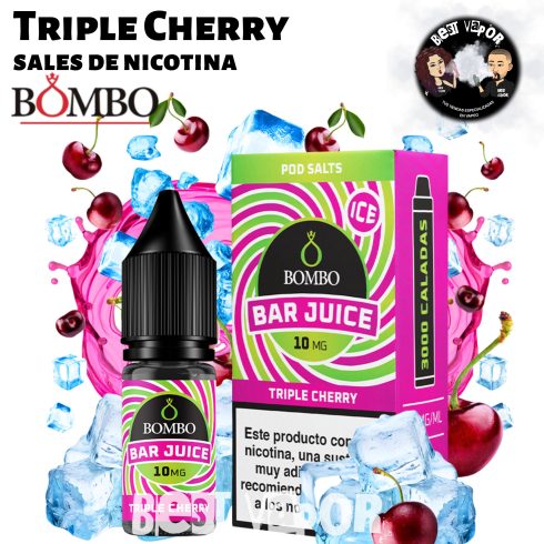 Triple Cherry sales de nicotina de Bombo Bar Juice en Best Vapor