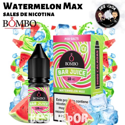 Watermelon Max sales de nicotina de Bombo Bar Juice en Best Vapor