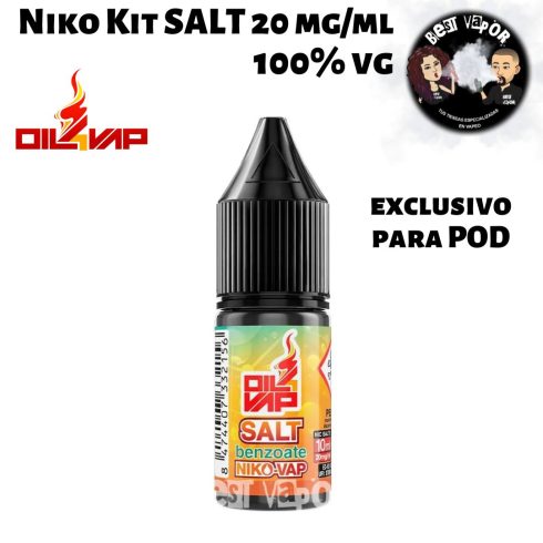 Niko kit SALTS 20mg 100% VG de Oil4Vap en Best Vapor