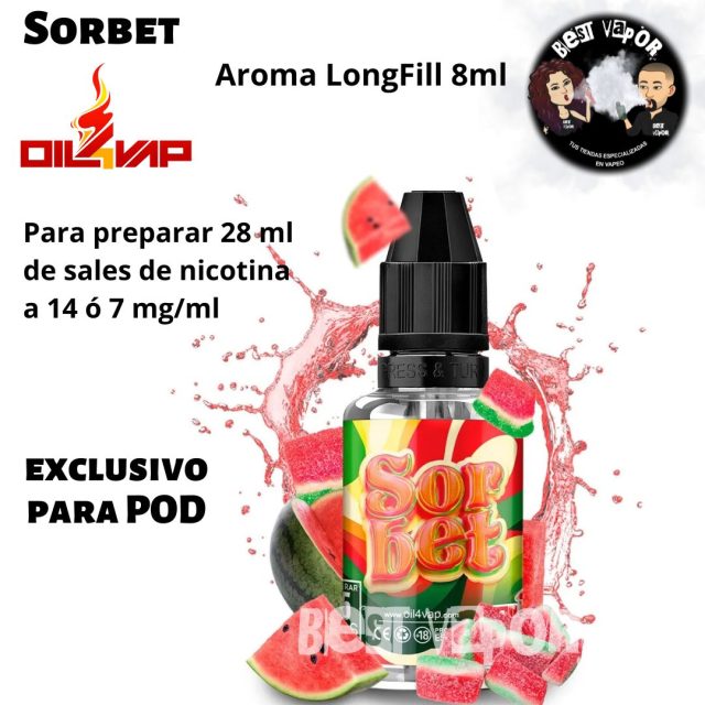 Sorbet aroma longfill para sales de nicotina de Oil4vap
