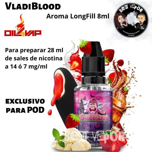 VladiBlood aroma longfill para sales de nicotina de Oil4vap