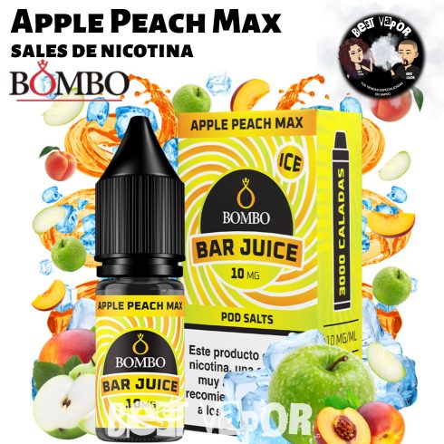 Apple Peach Max sales de nicotina de Bombo Bar Juice en Best Vapor