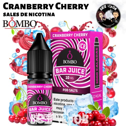 Cranberry Cherry sales de nicotina de Bombo Bar Juice en Best Vapor