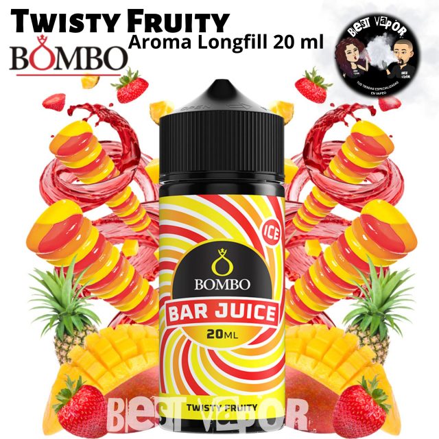 Twisty Fruity Apple Peach Max Aroma Longfill 20ml de Bombo Bar Juice en Best Vapor