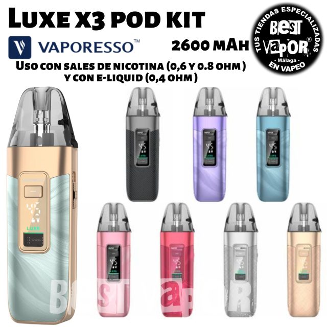 Luxe X3 pod kit de Vaporesso en Best Vapor